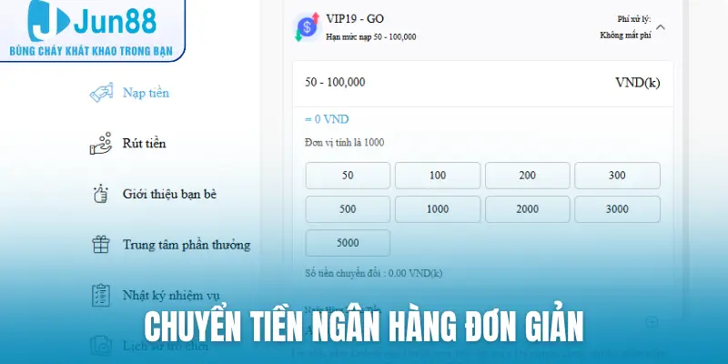 Chuyển tiền ngân hàng đơn giản