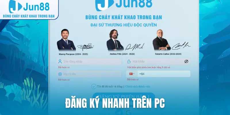 Đăng ký nhanh trên PC