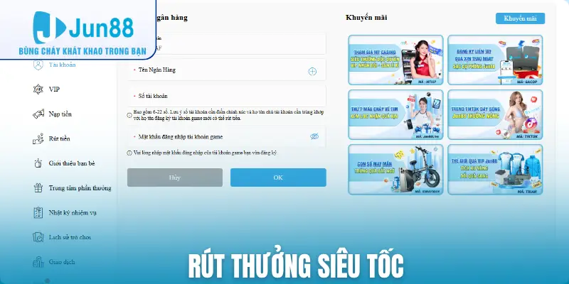Rút thưởng siêu tốc