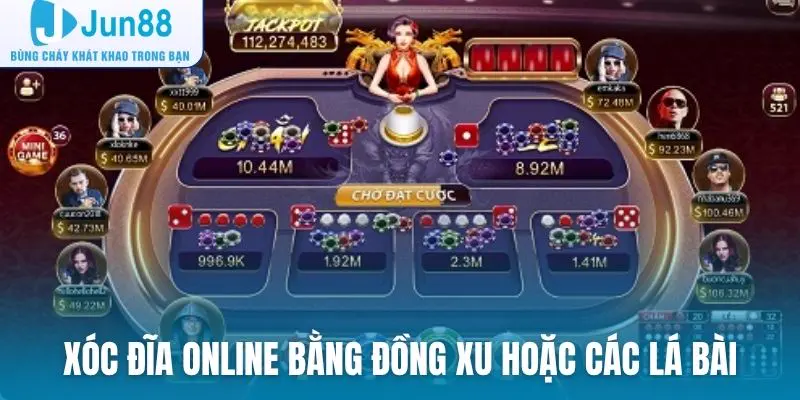 Xóc đĩa online bằng đồng xu hoặc các lá bài cắt góc